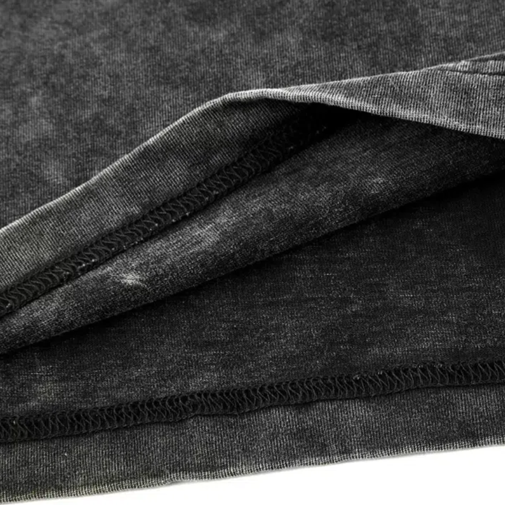 Fun Cartoon Print Washed T-Shirts