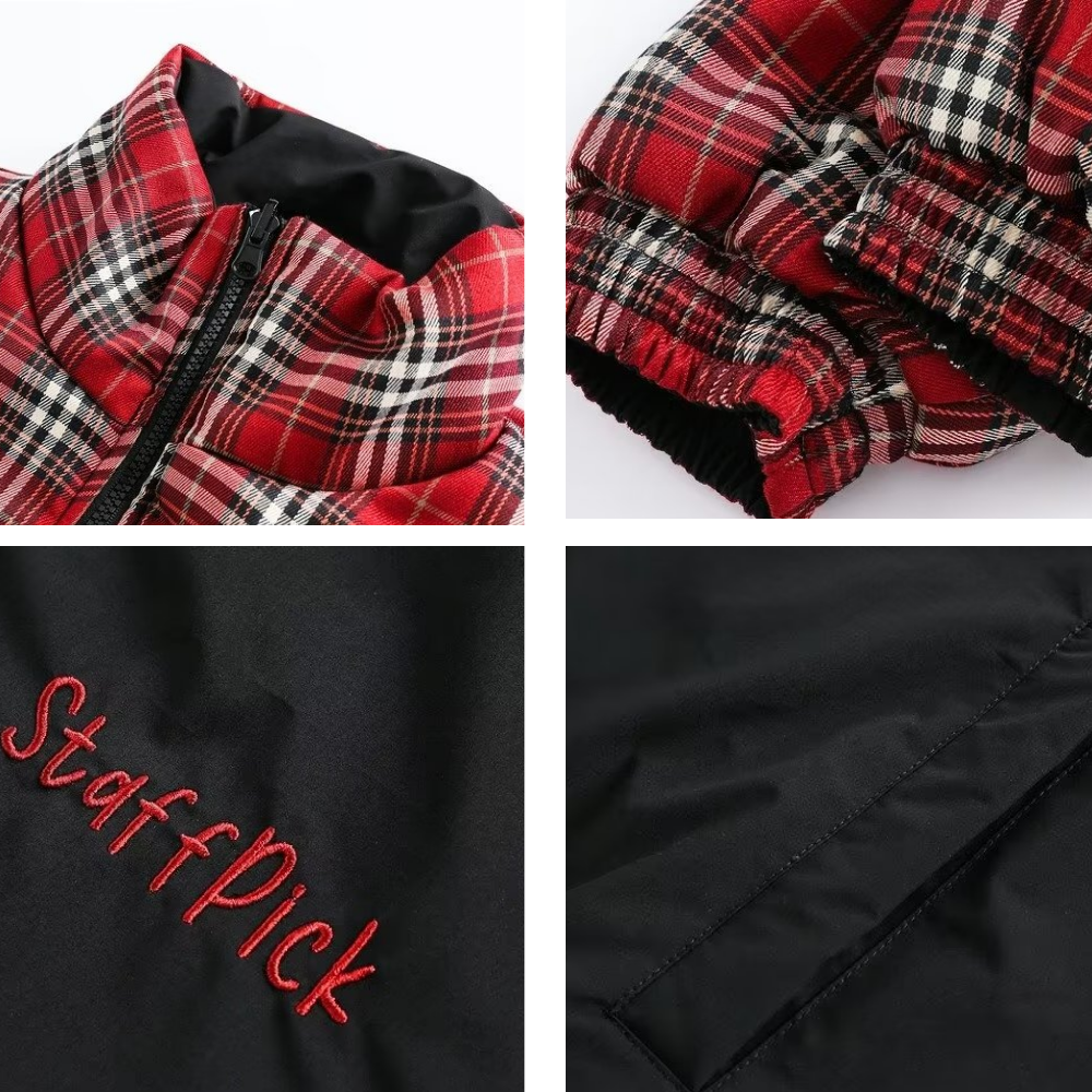 Women's American Contrast Plaid Coat