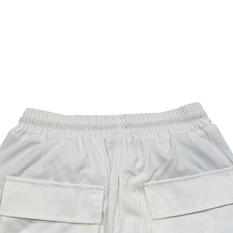 American Reflective Line Cargo Pants-White