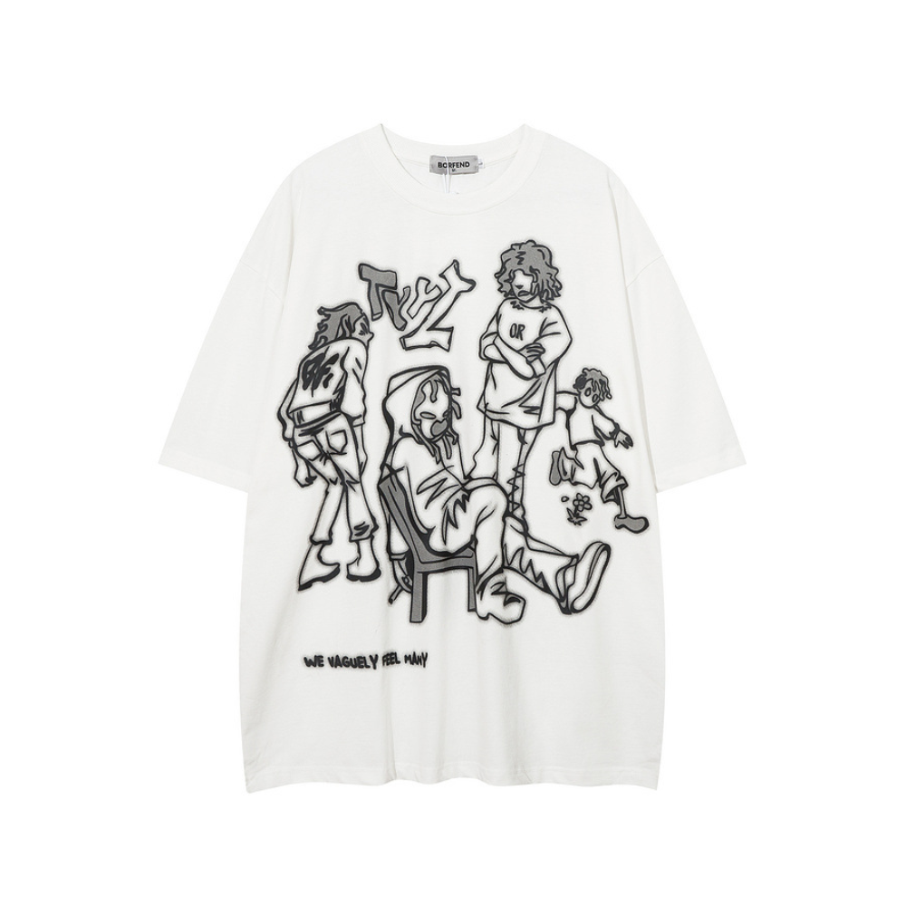 Street Cartoon Graffiti Oversize T-Shirt