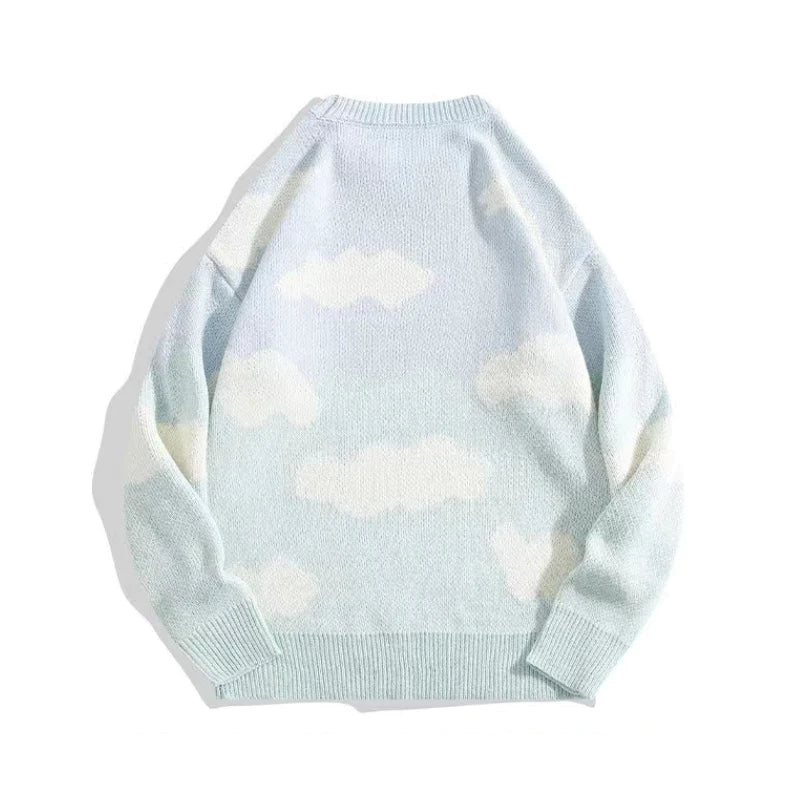 Cute Cloud Contrast Color Sweater