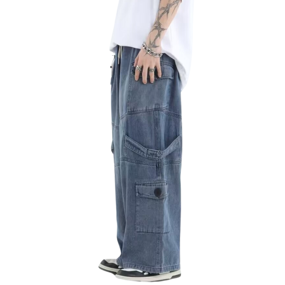 Hip Hop Loose Drawstring Jeans