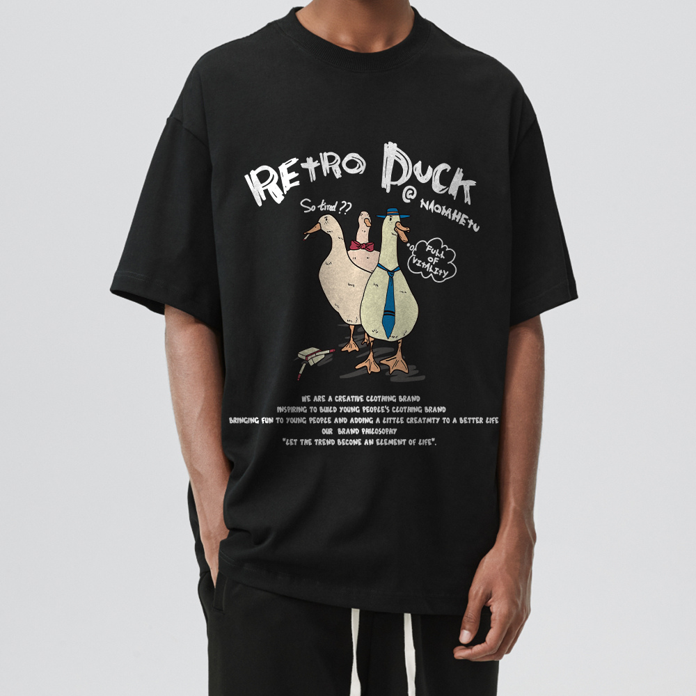 Fun Cartoon Duck Print T-shirt