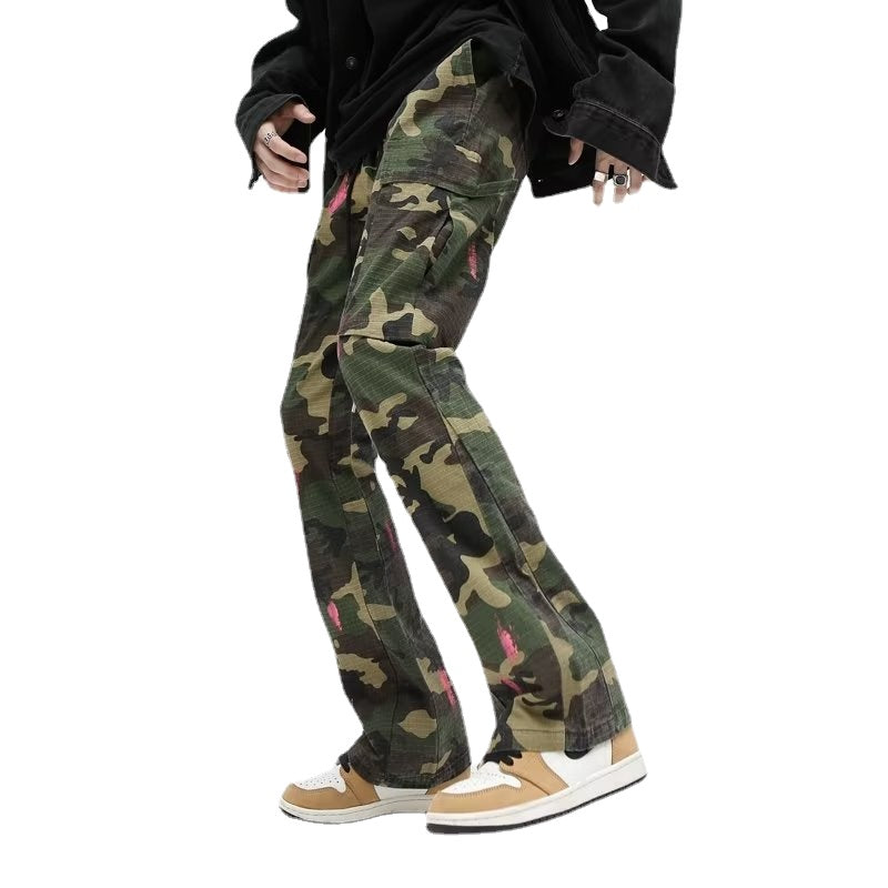 High Street Camouflage Splash Jeans
