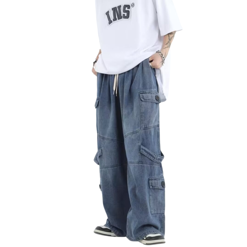 Hip Hop Loose Drawstring Jeans