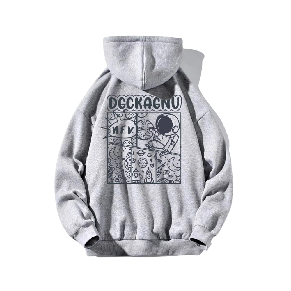 Simple Cartoon Pattern Hoodie