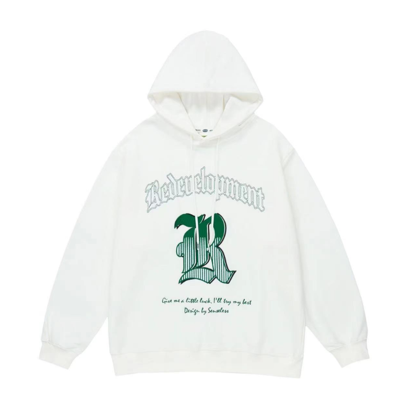 Casual Gothic Letter Printed Hoodie