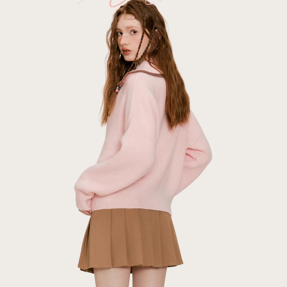 Women's Dopamine Double Zip Knitted Cardigan