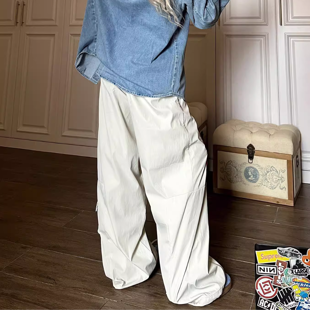 Women's Hip Hop Drawstring Striped Sweatpants