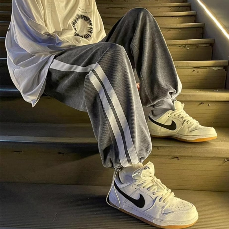Loose Straight Corduroy Sweatpants