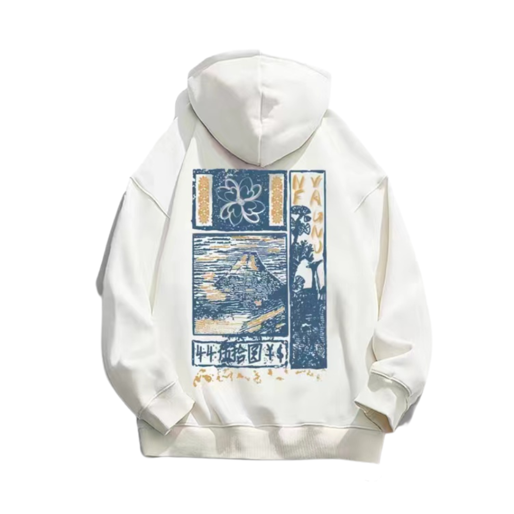 AokLok Landscape Graphic Cotton Hoodie