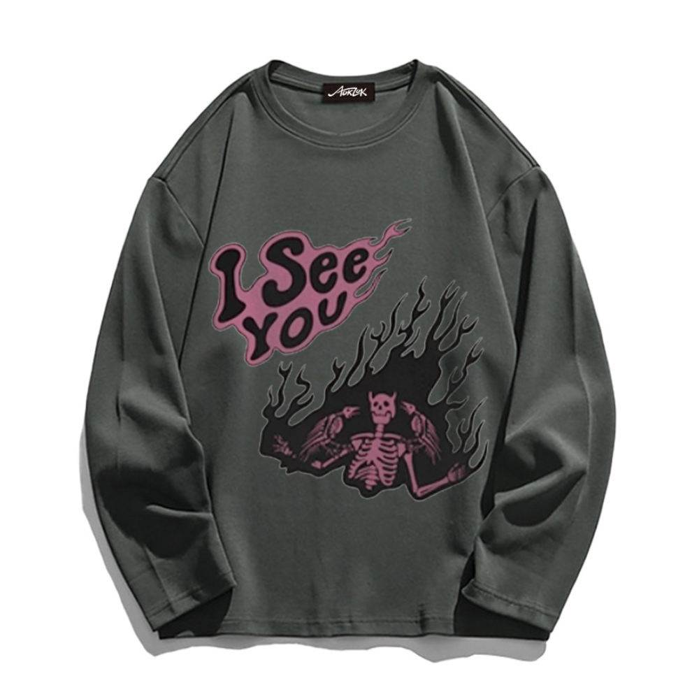 Scary Skeleton Long Sleeve Shirt