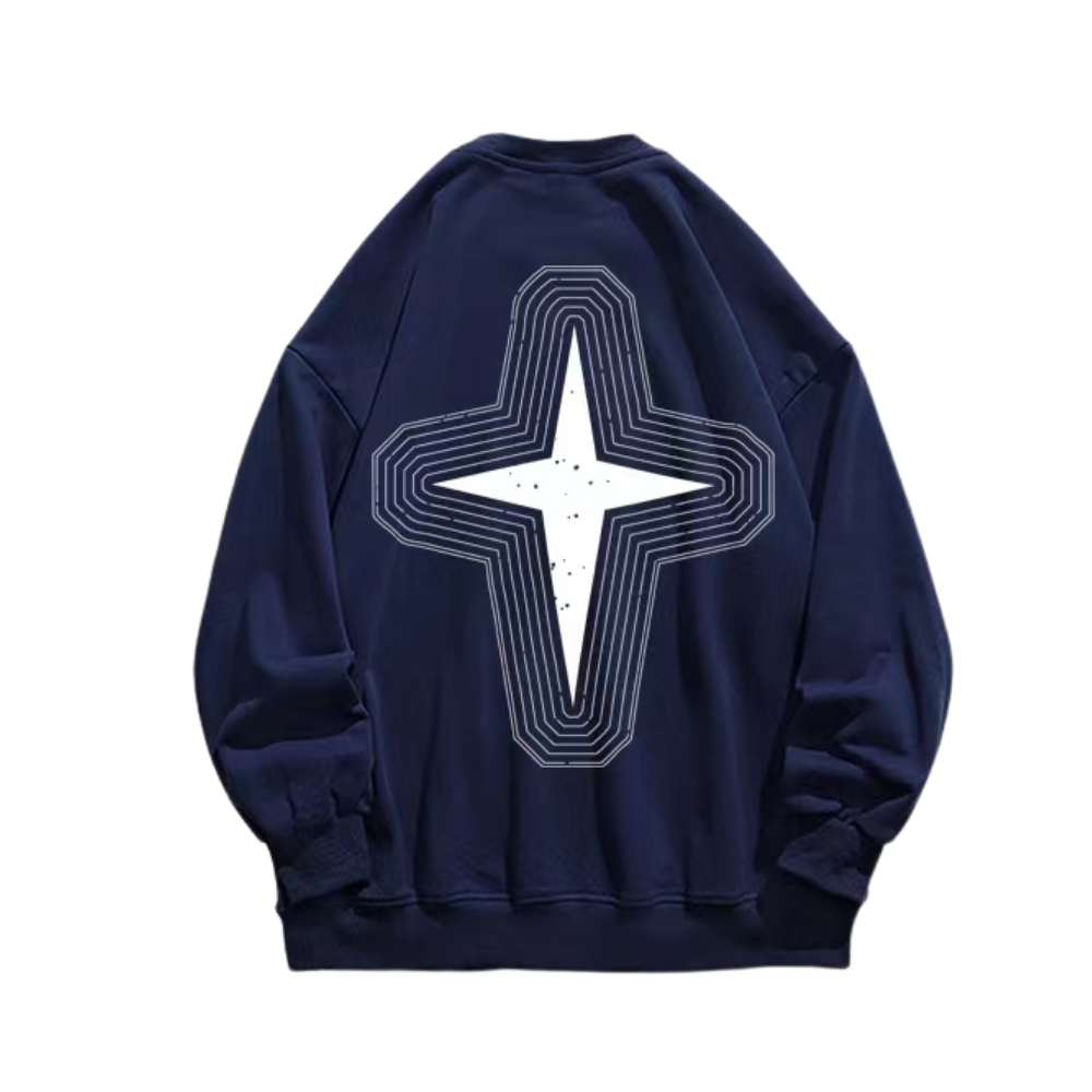Vintage Loose Star Graphic Sweatshirt
