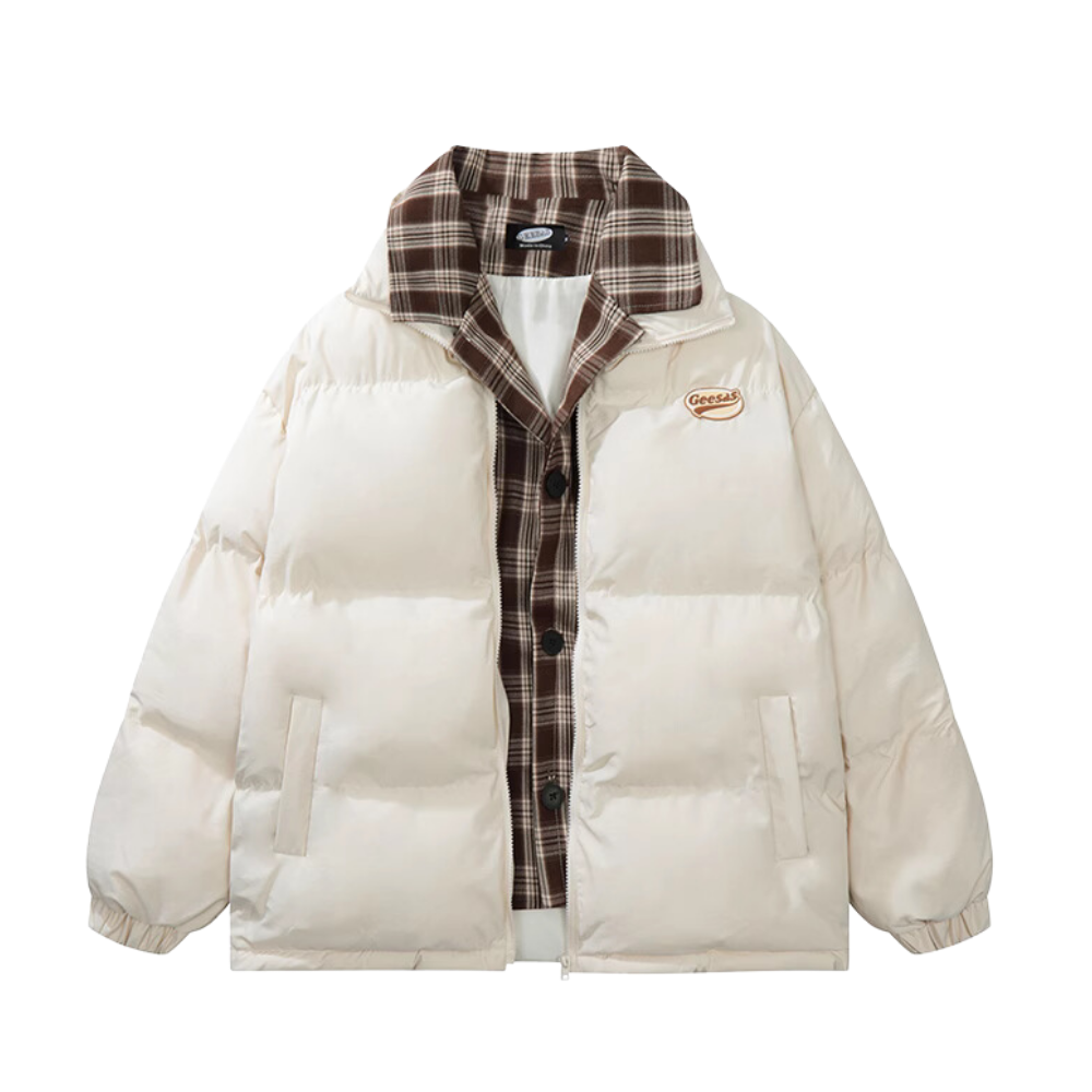 Women's Fake Two Piece Spliced Coat