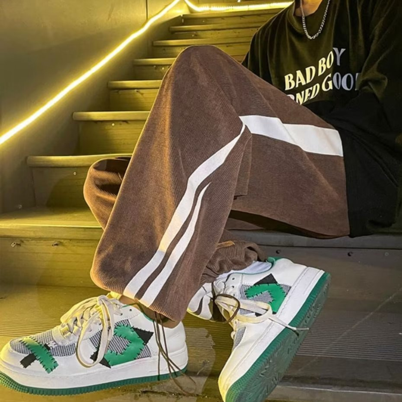 Loose Straight Corduroy Sweatpants