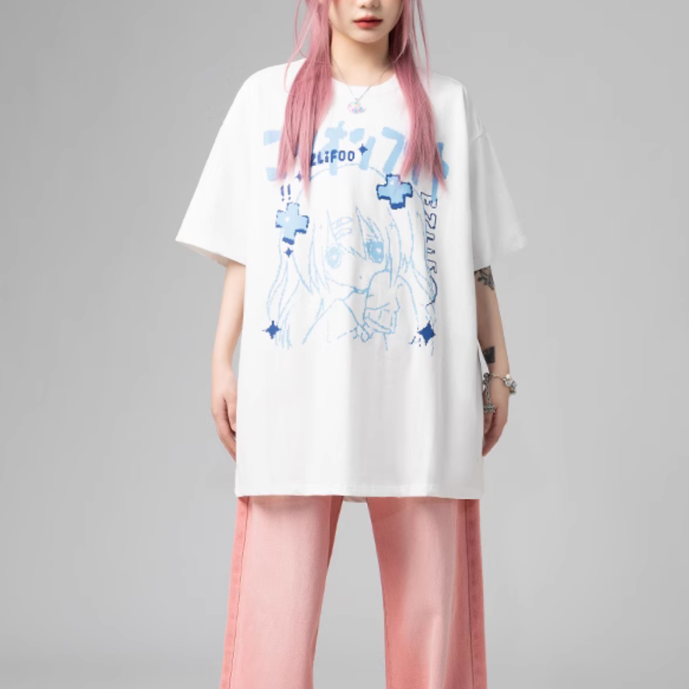 Japanese Two-dimensional Anime Girl T-shirt