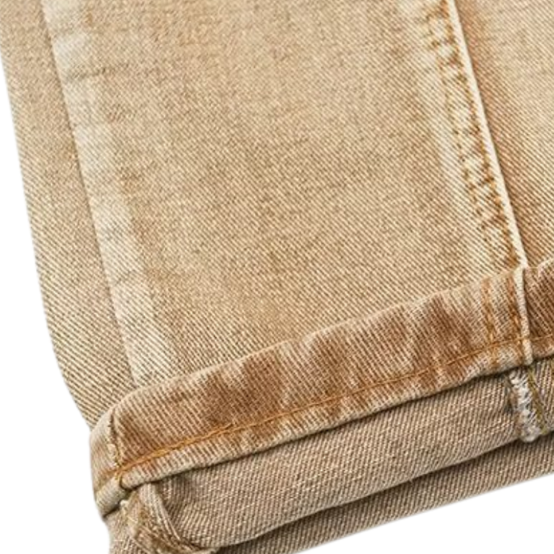 Solid Gradient Straight Washed Jeans