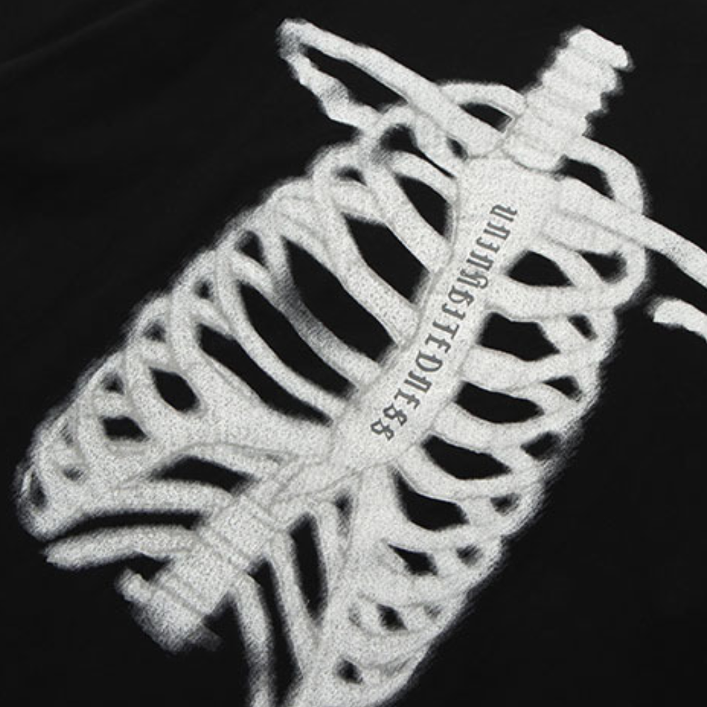 Urban Dark Skeleton Graphic T-Shirt
