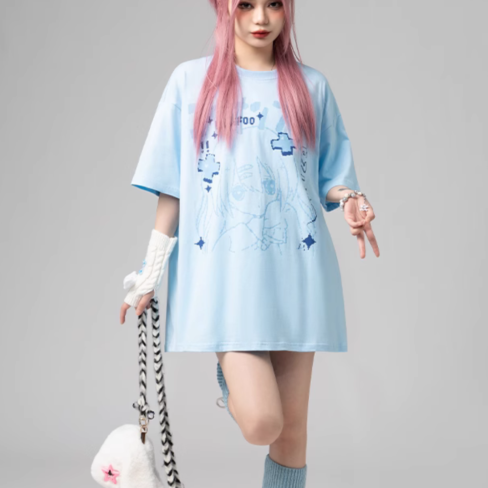 Japanese Two-dimensional Anime Girl T-shirt