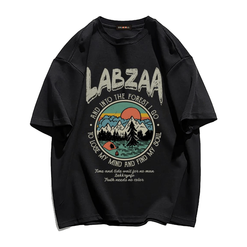 Cartoon Landscape Graphic T-shirt