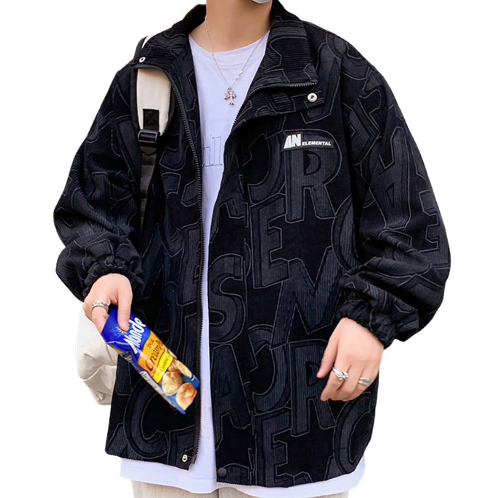 Pure Letter Pattern Casual Jacket