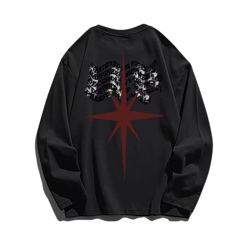 Vintage Loose Printing Sweatshirt