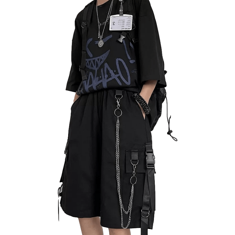 Street Chain Cargo Shorts