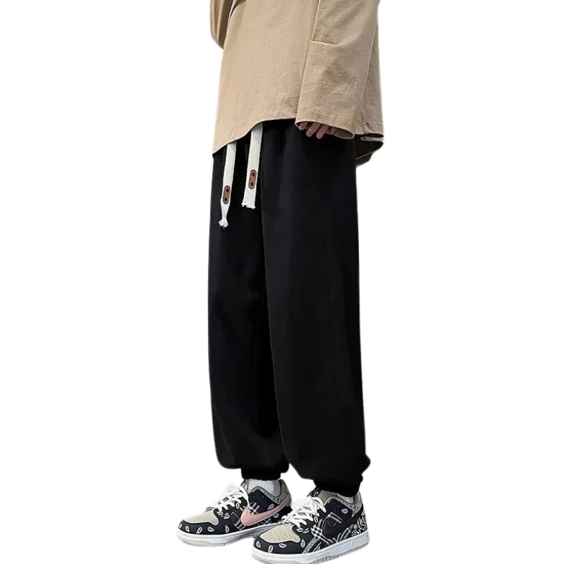 Solid Color Drawstring Sweatpants