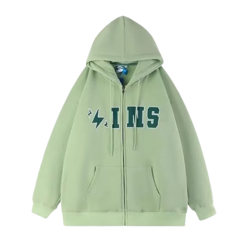 Hip Hop Solid Color Alphabet Hoodie