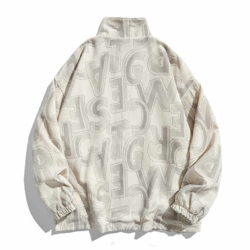 Pure Letter Pattern Casual Jacket