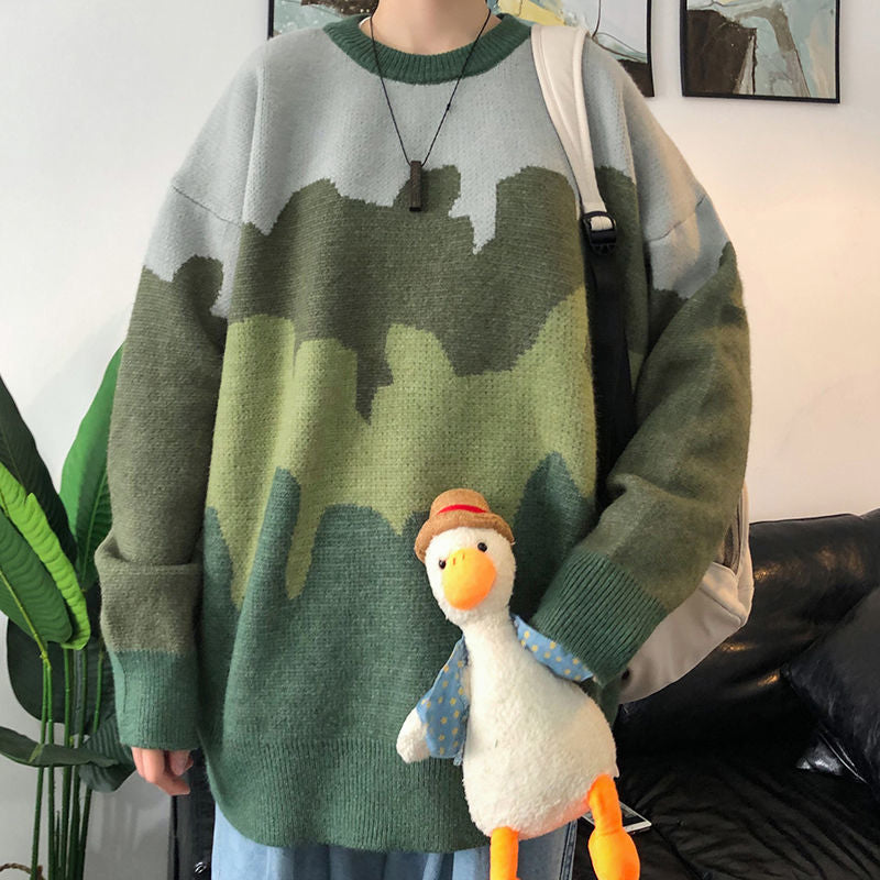 OOC' Color Match Wavy Sweater