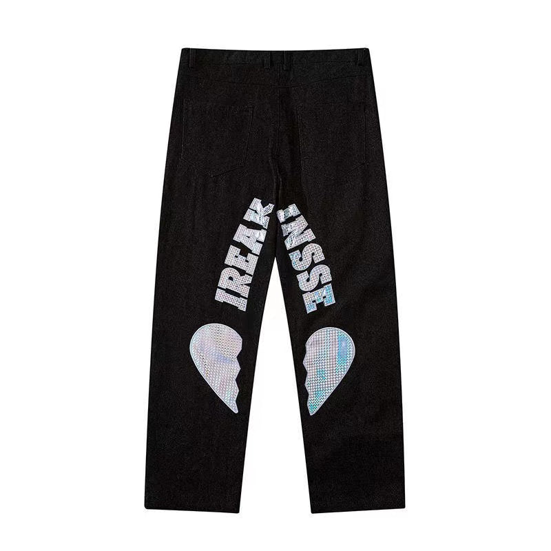Letter Graphic Jeans