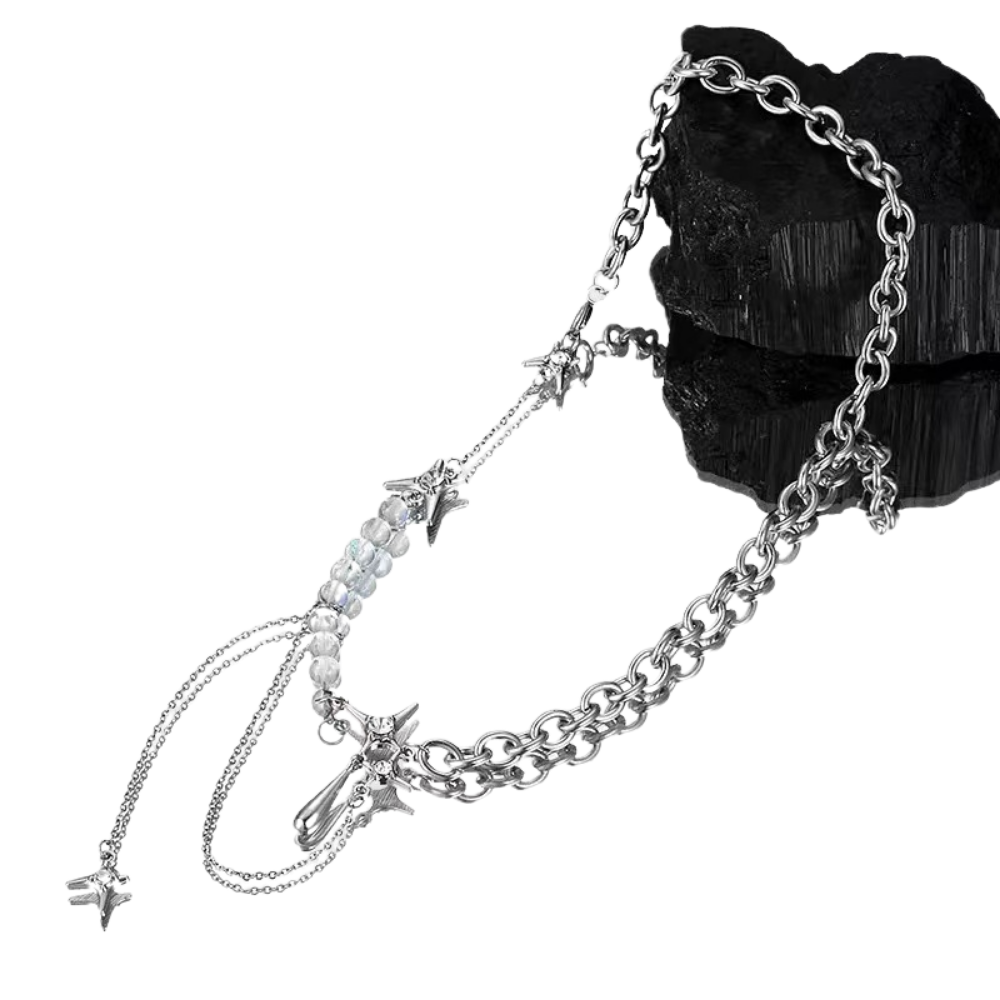 Hip Hop Patchwork Pendant Necklace