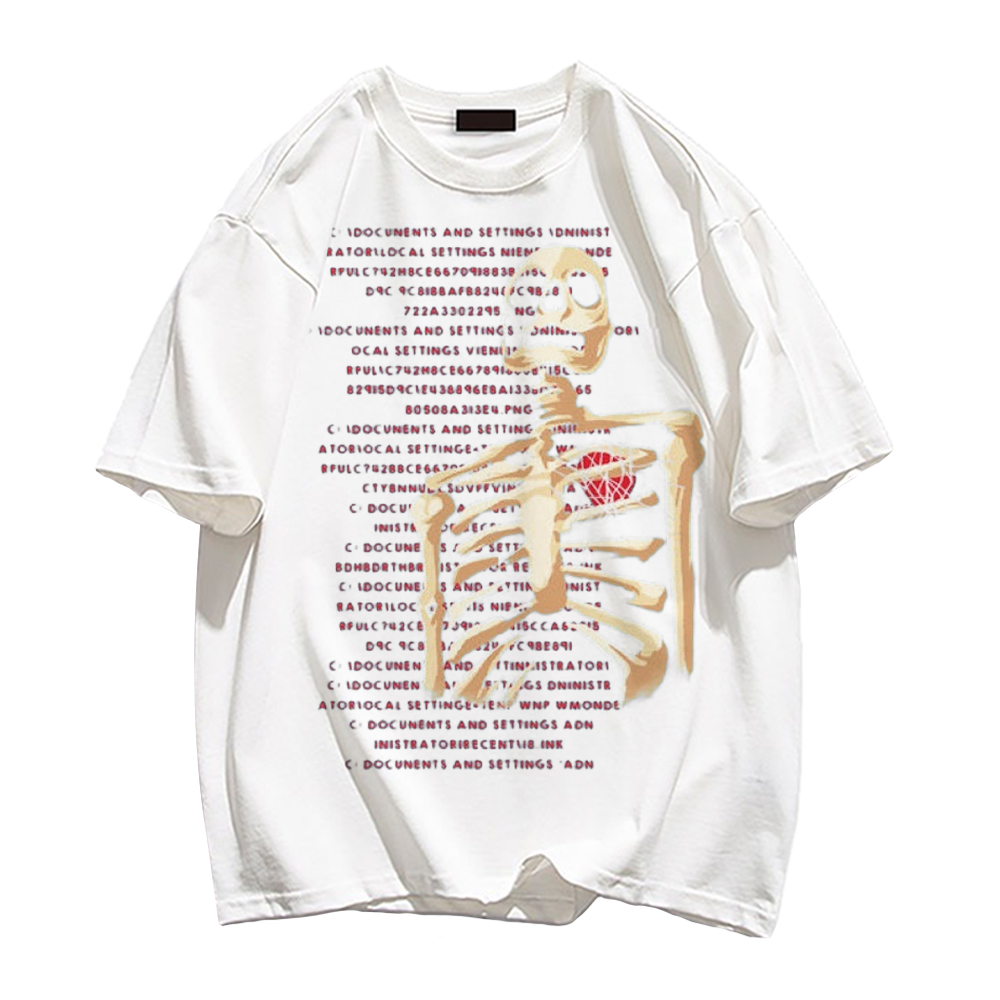 American Bold Skull Graphic T-Shirt