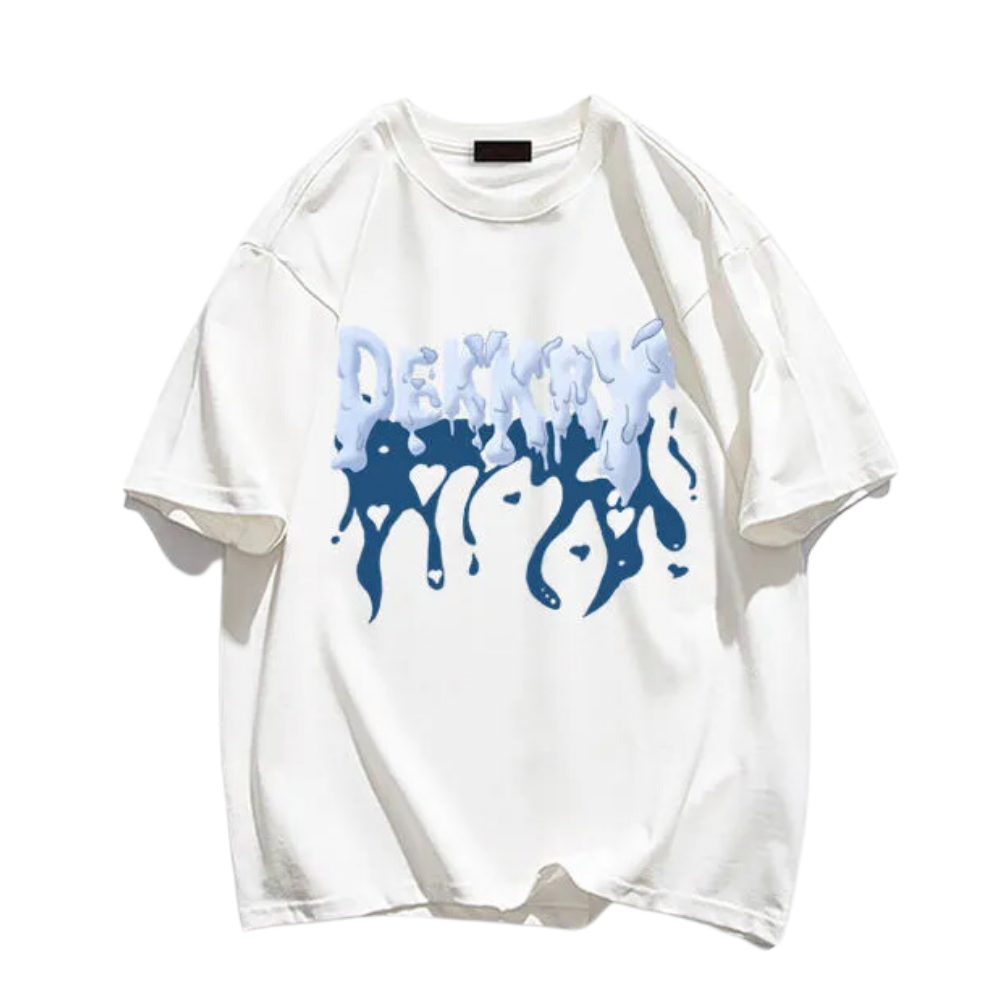Street Graffiti Alphabet Print T-shirt