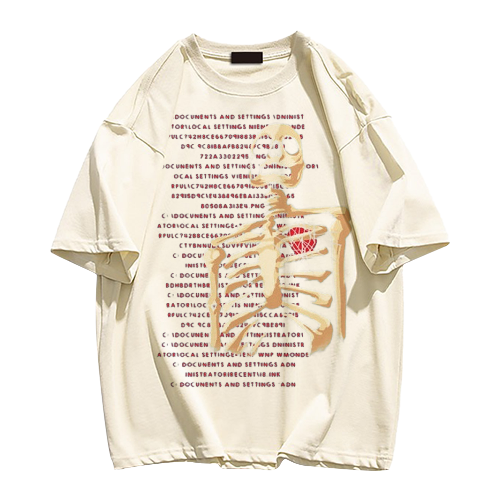 American Bold Skull Graphic T-Shirt