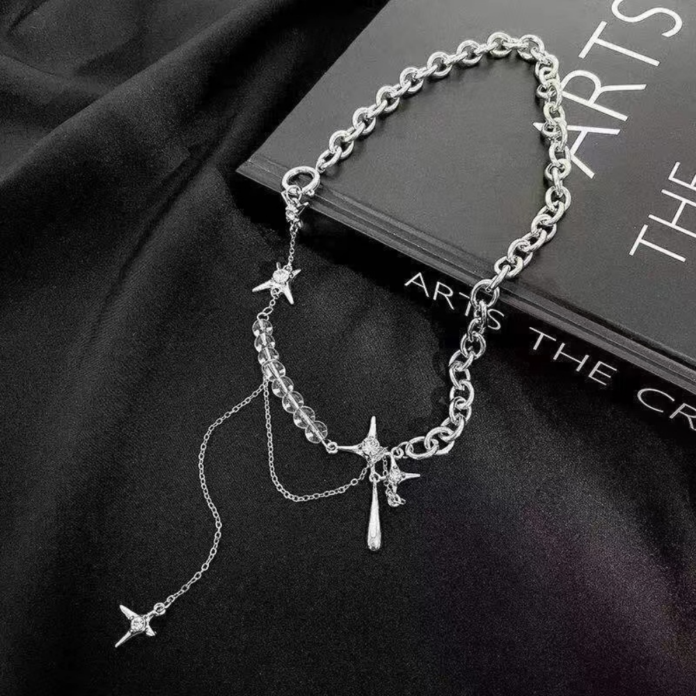 Hip Hop Patchwork Pendant Necklace