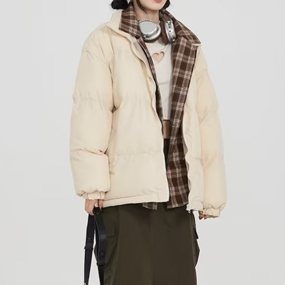 Women's Fake Two Piece Spliced Coat