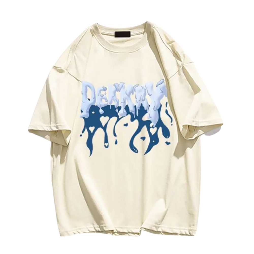 Street Graffiti Alphabet Print T-shirt