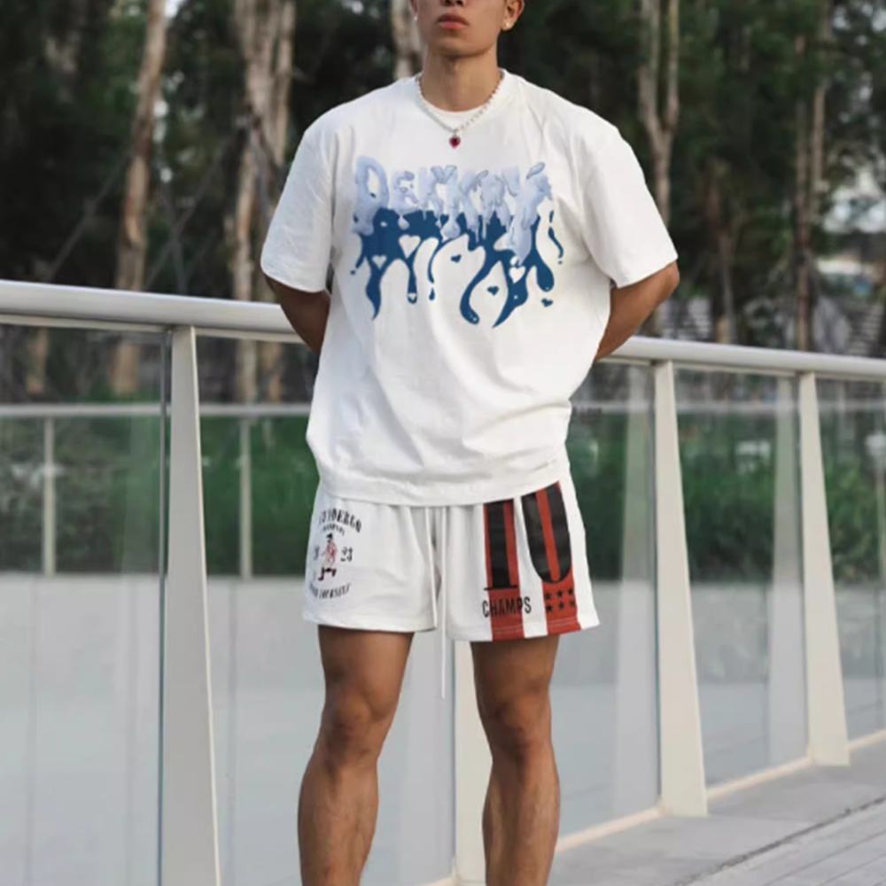 Street Graffiti Alphabet Print T-shirt