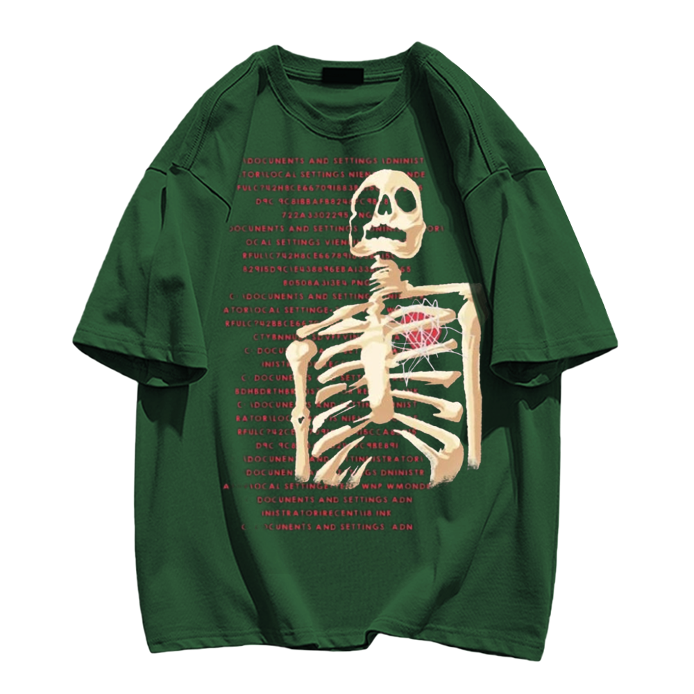 American Bold Skull Graphic T-Shirt