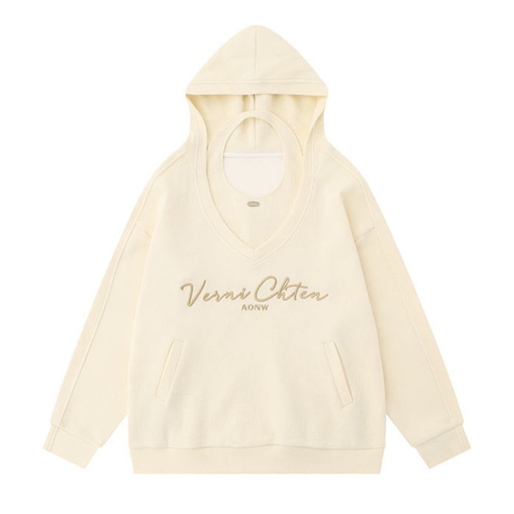 Women's Halter Solid Color Waffle Hoodie