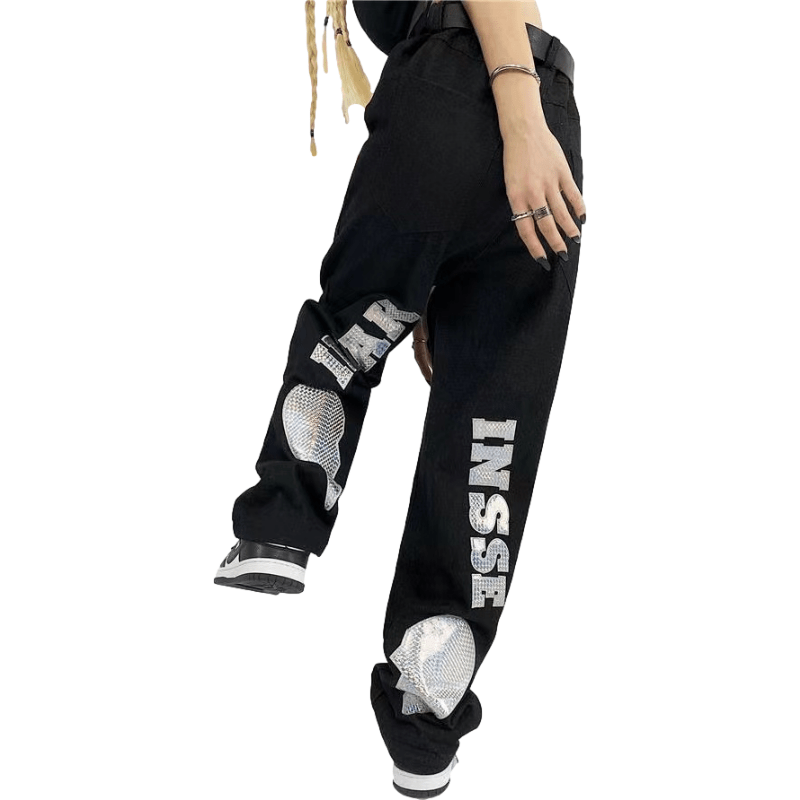 Letter Graphic Jeans