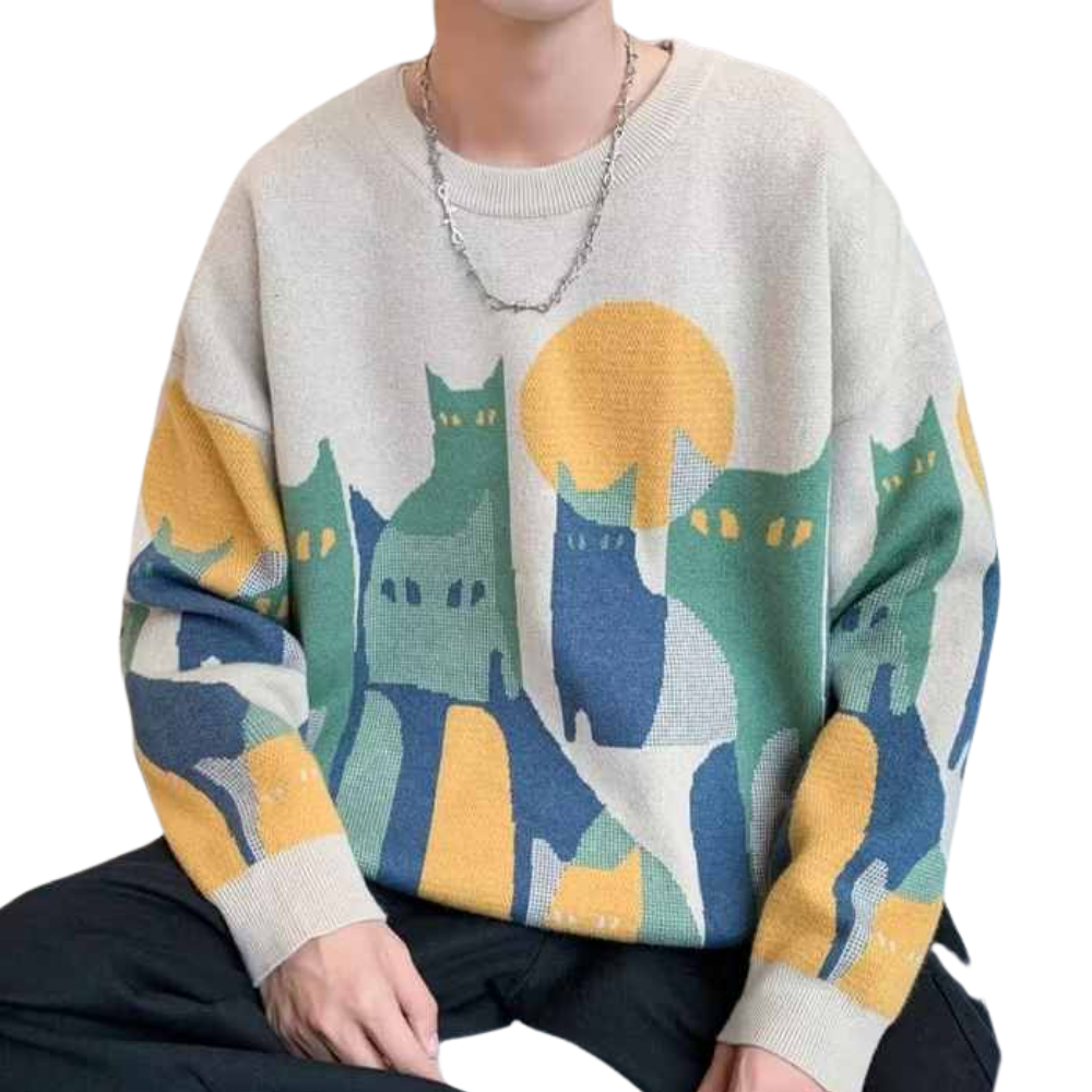 OOC' Vintage Cat Knitted Sweater