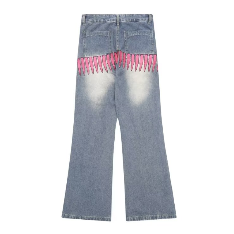 Art In War Embroidered Bullet Jeans