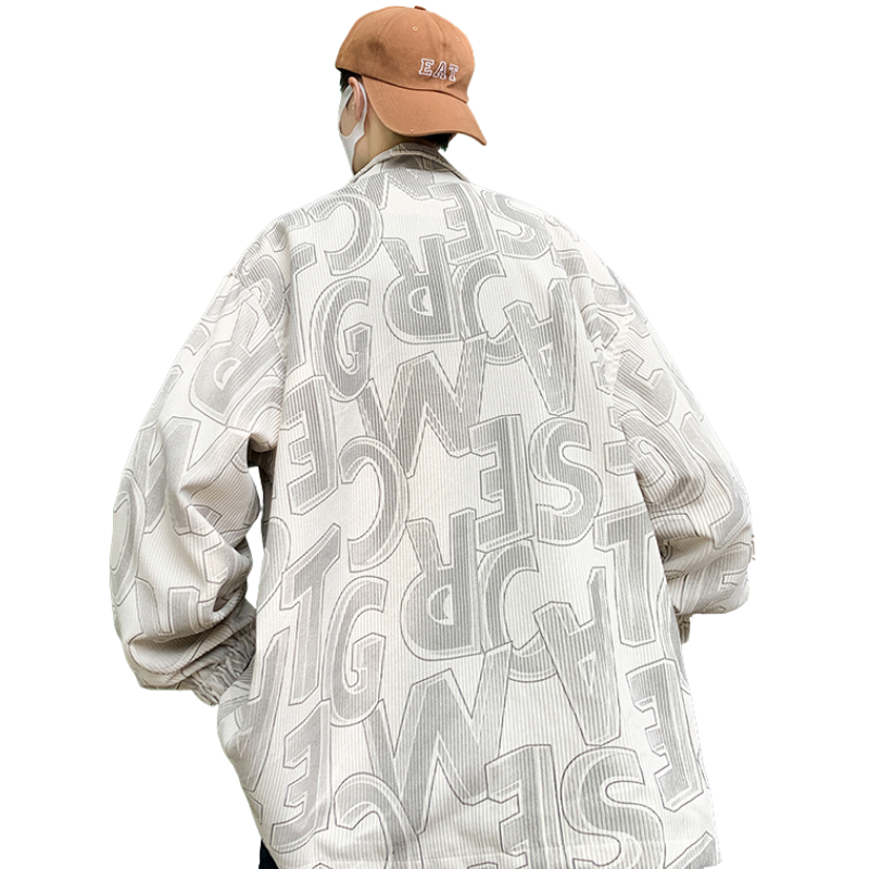 Pure Letter Pattern Casual Jacket