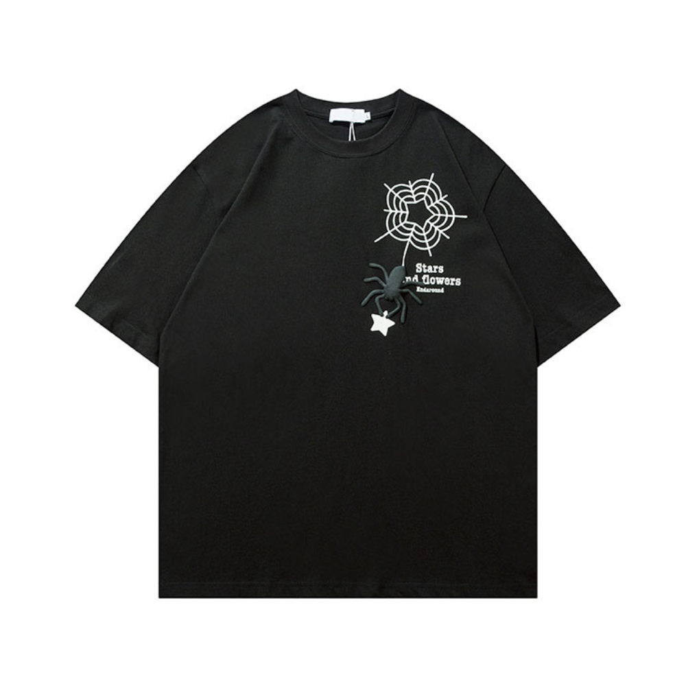 Cute Cartoon Spider Pattern T-shirt