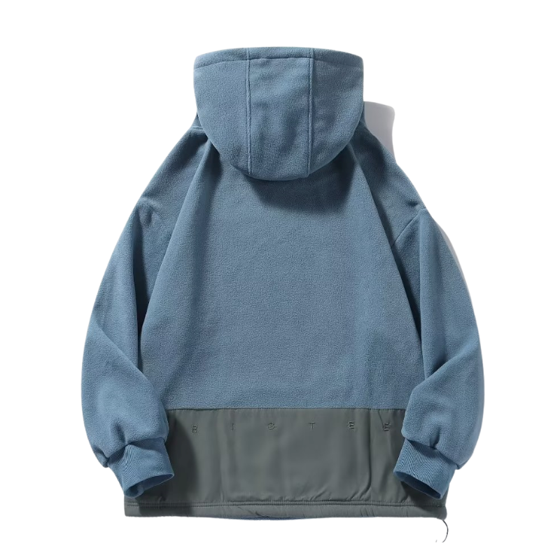 Oversize Solid Color Sherpa Hoodie