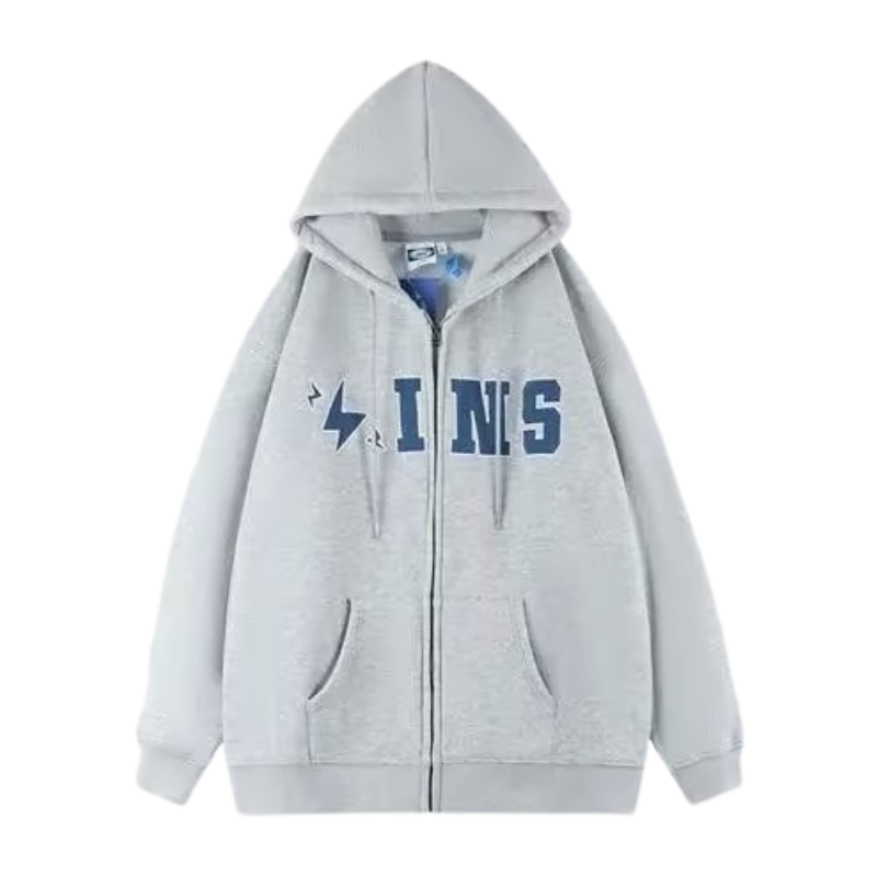 Hip Hop Solid Color Alphabet Hoodie