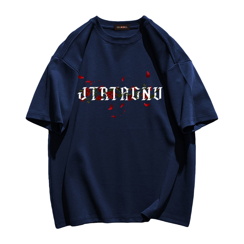 Rose Cross Print T-shirt
